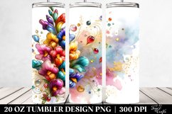 Floral Tumbler, 20 oz Skinny Tumbler Wrap Product Image 2
