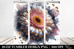 Shiny Floral Splash Tumbler Decor Product Image 2