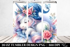 Baby Unicorn with Blue Hat | 20 Oz Tumbler Product Image 2
