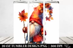 Autumn Gnome Design | 20 oz Tumbler Product Image 2