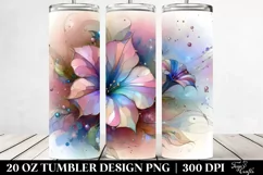 Shiny Pastel Petunia in Watercolor, Transparent 20 Oz Product Image 2