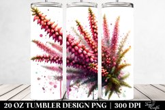 Glossy Floral Insertions Tumbler Design Product Image 2