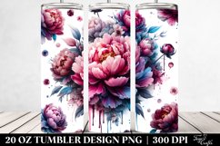 Glossy Peonies | 20 Oz Tumbler Product Image 2