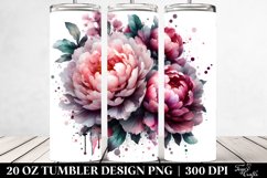 Glossy Peonies | 20 Oz Tumbler Product Image 2