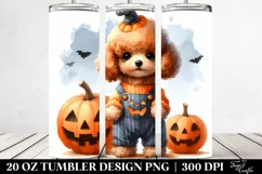 Pastel Poodle with Jack-o-Lantern 20 Oz Tumbler Product Image 2