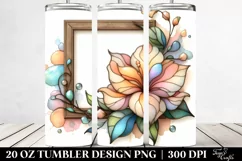 Wooden Stained Gardenia,Abstract Pastel Design | 20 oz Product Image 2