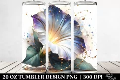 Shiny Floral Splash Tumbler Design Product Image 2