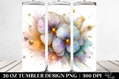 Shiny Pastel Pansy with Golden Insertions 20 Oz Tumbler Product Image 2