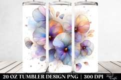 Shiny Pastel Pansy with Golden Insertions 20 Oz Tumbler Product Image 2