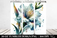 Glossy Floral Splash Tumbler Art Product Image 2