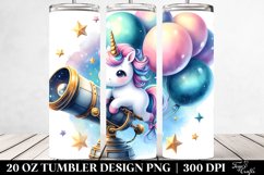 Celestial Unicorn with Balloons | 20 Oz Tumbler Product Image 2