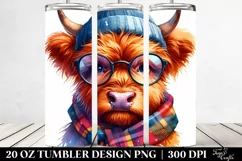 Angry Looking Highland Cow with es 20 Oz Tumbler Product Image 2