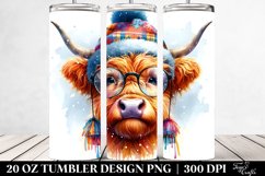 Angry Looking Highland Cow with es 20 Oz Tumbler Product Image 2