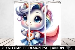 Hero Unicorn with Cool Haircut | 20 Oz Tumbler Product Image 2