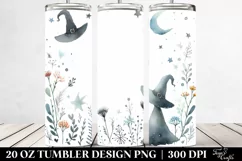 Simple Watercolor Whimsical Witch | 20 oz Tumbler Product Image 2