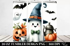Funny Halloween Clipart, White Background | 20 oz Tumbler Product Image 2