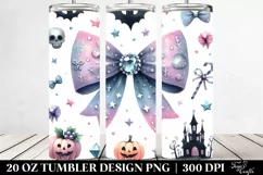 Halloween Diamond Bow | 20 oz Tumbler Product Image 2