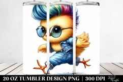 Contempt Baby Chicken with Cool Haircut | 20 oz Tumbler Product Image 2