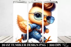 Contempt Baby Chicken with Cool Haircut | 20 oz Tumbler Product Image 2
