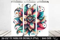 Colorful Whimsical Flower | 20 Oz Tumbler Product Image 2