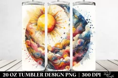 Colorful Abstract Sun | 20 Oz Tumbler Product Image 2
