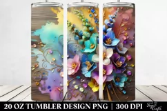 Colorful Delphinium | 20 Oz Tumbler Product Image 2