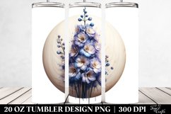 Shiny Delphinium Watercolor Splash 20 oz Tumbler Product Image 2