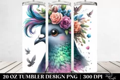 Cute Dove with Cool Haircut 20 Oz Tumbler Product Image 2