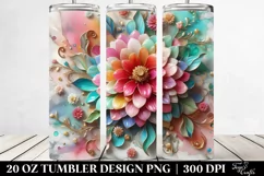 Colorful Zinnia | 20 Oz Tumbler Product Image 2