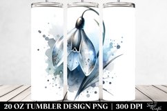 20 Oz Tumbler Sublimation | Glossy Snowdrop with Metallic Product Image 2