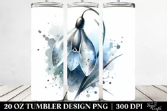 20 Oz Tumbler Sublimation | Glossy Snowdrop with Metallic Product Image 2