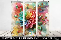 Colorful Zinnia | 20 Oz Tumbler Product Image 2