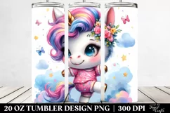 Cute Baby Unicorn Dancing 20 Oz Tumbler Product Image 2
