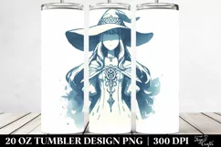 Washed Watercolor Simple Image Sorceress | 20 oz Tumbler Product Image 2