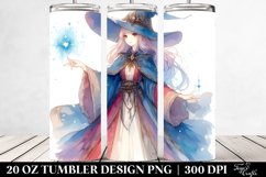 Washed Watercolor Simple Image Sorceress | 20 oz Tumbler Product Image 2