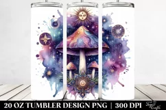 Magical Celestial Mushroom Clipart 20 Oz Tumbler Product Image 2