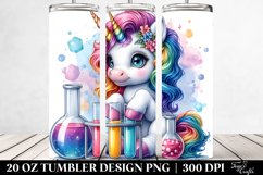 Colorful Watercolor Baby Unicorn. 20 oz Tumbler Design Product Image 2