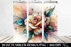 Wooden Rose with Retro Frame | 20 oz Tumbler Product Image 2