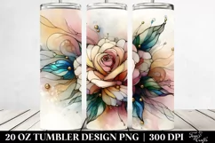 Wooden Rose with Retro Frame | 20 oz Tumbler Product Image 2