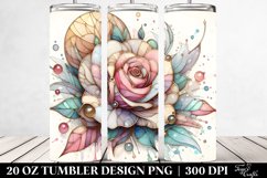 Wooden Rose with Retro Frame | 20 oz Tumbler Product Image 2