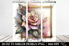Wooden Rose with Retro Frame | 20 oz Tumbler Product Image 2