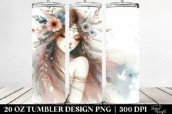 Washed Watercolor Boho Fairy | 20 oz Tumbler Product Image 2