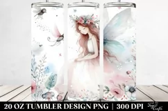 Washed Watercolor Whimsical Fairy | 20 oz Tumbler Product Image 2