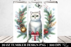 Christmas Cat Image | 20 oz Tumbler Product Image 2