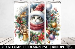 Christmas Cat Image | 20 oz Tumbler Product Image 2