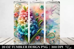 20 Oz Tumbler Sublimation | Colorful Hyacinth with Product Image 2