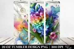 20 Oz Tumbler Sublimation | Colorful Hyacinth with Product Image 2