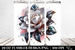20 Oz Tumbler Sublimation | Glossy Gardenia with Metallic Product Image 2