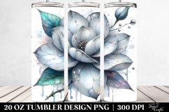 20 Oz Tumbler Sublimation | Glossy Gardenia with Metallic Product Image 2