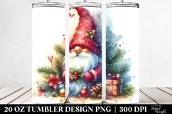 mystical Christmass Gnome Watercolor Splash | 20 oz Tumbler Product Image 2